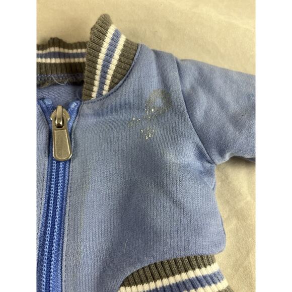 American Girl 15" Bitty Baby Twin Boy Doll Blonde Blue Eyes Tagged Track Outfit - Picture 9 of 14
